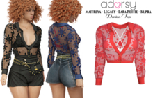 adorsy - Danica Lace Top Red - Maitreya/Legacy/Lara Petite/Kupra