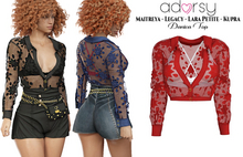 adorsy - Danica Lace Top Deep Red - Maitreya/Legacy/Lara Petite/Kupra