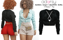 adorsy - Danica Top Dark Black - Maitreya/Legacy/Lara Petite/Kupra