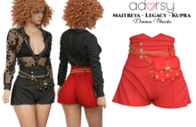 adorsy - Danica Shorts Red - Maitreya/Legacy/Kupra