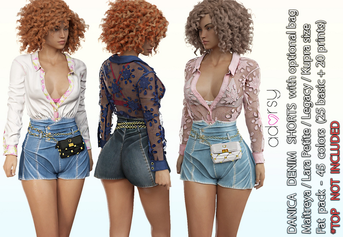 adorsy - Danica Denim Shorts Fatpack - Maitreya/Legacy/Kupra
