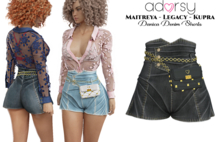 adorsy - Danica Denim Shorts Black - Maitreya/Legacy/Kupra