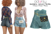 adorsy - Danica Denim Shorts Petrol - Maitreya/Legacy/Kupra