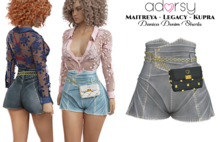 adorsy - Danica Denim Shorts Grey - Maitreya/Legacy/Kupra