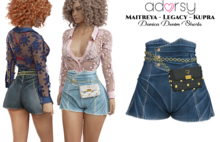 adorsy - Danica Denim Shorts Dark Blue - Maitreya/Legacy/Kupra