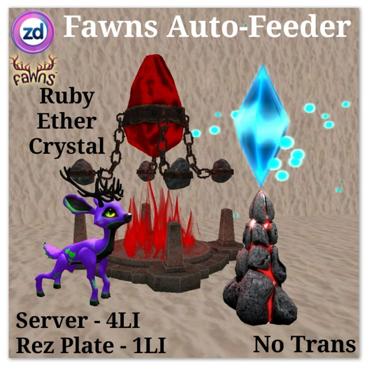 *ZD* Fawns Auto-Feeder - Ruby Ether Crystal