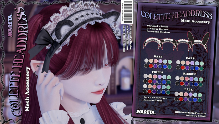 .WARETA. Colette Headdress - FATPACK (Add Me!)