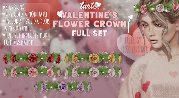 tarte. valentine's flower crown - FULL SET