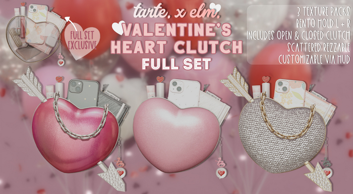tarte. x elm. valentine's heart clutch - FULL SET
