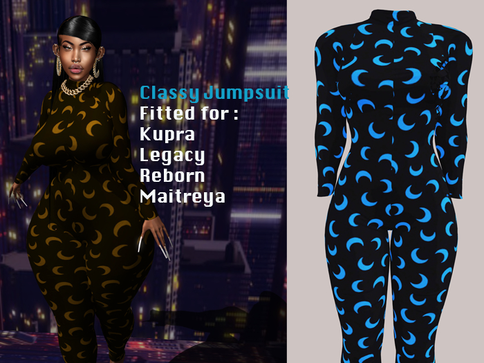 Lady//Classy Jumpsuit Blue