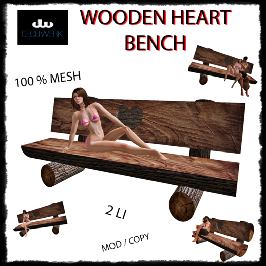 [dW] Wooden Heart bench 