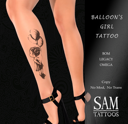 [SAM TATTOOS] BALLOON'S GIRL TATTOO
