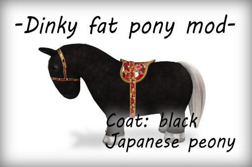 .:.H/D.:. Dinkies fat pony mod // Jp peony - black [22EDPM8]
