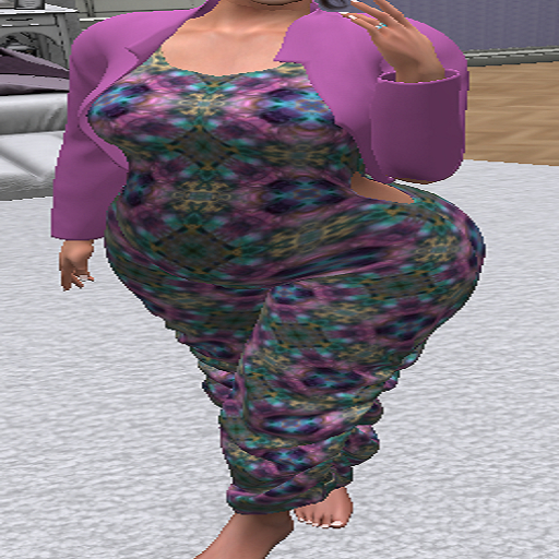 One In A Melon purple tie dye overalls