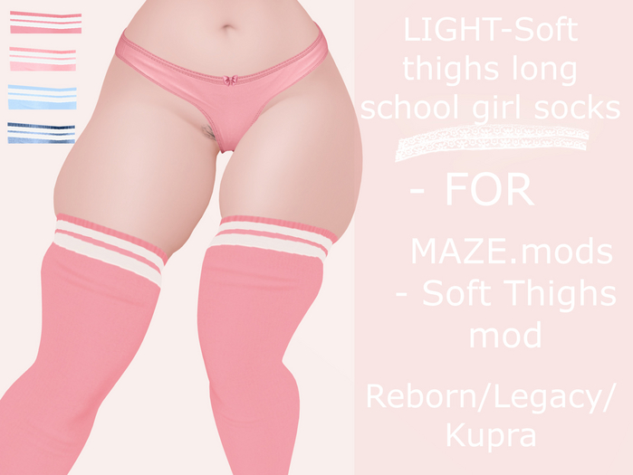 LIGHT-Soft thighs long school girl socks Reborn-Legacy-Kupra