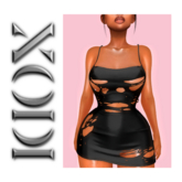 XODI - Erica Dress - "COAL"