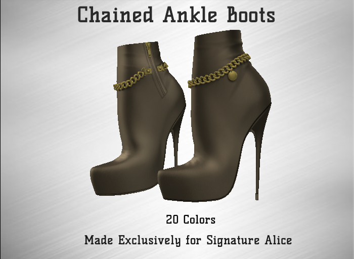 !! Exude Style !! Chained Ankle Boot for Signature Alice