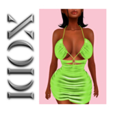XODI - Marcella Dress - "LIME"