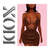 XODI - Marcella Dress - "CHOCOLATE"