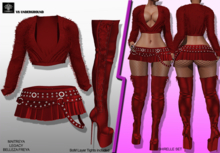 **SHIRELLE RED SET URBAN STYLE COMPLET OUTFIT** (WEAR)