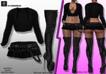 **SHIRELLE BLACK SET URBAN STYLE COMPLET OUTFIT** (WEAR)