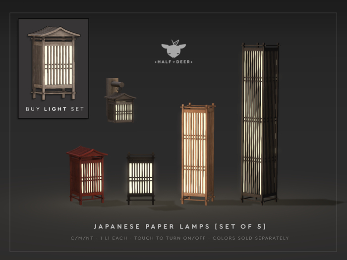 Japanese Paper Lamp [Light Set]