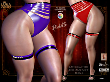 Plushette, Latex Garters For Maze Soft Thigh Mod ,70+ colors, Customizable Parts, Legacy, Kupra, Reborn