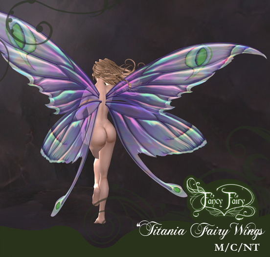 New Titania Scripted Fairy Wings - Lavender