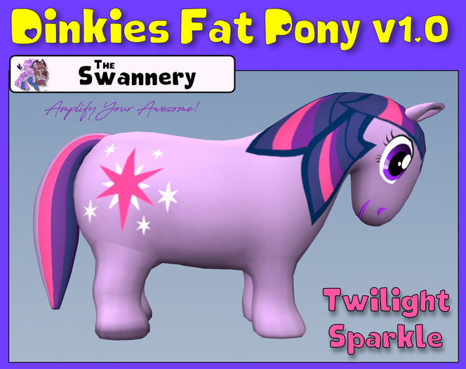 Dinkies Fat Pony v1.0 - Twilight Sparkle Skin Mod