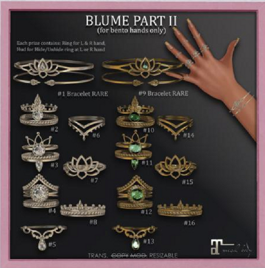 *AvaWay* BLUME PART II Bracelet #9 RARE