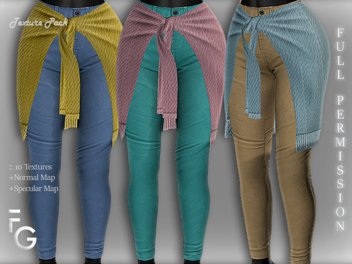 .Fragile. Pack II 10 Textures for Leggings With Wrapped