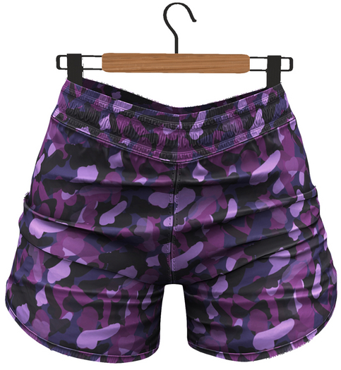 RIOT / Jessica Shorts - Pattern - Camo Purple