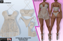 **MEGAN WOLF WHITE RISQUE STYLE COMPLET OUTFIT** (WEAR)