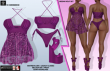 **MEGAN WOLF PINK RISQUE STYLE COMPLET OUTFIT** (WEAR)