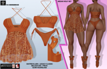 **MEGAN WOLF ORANGE RISQUE STYLE COMPLET OUTFIT** (WEAR)