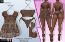 **MEGAN WOLF BROWN RISQUE STYLE COMPLET OUTFIT** (WEAR)