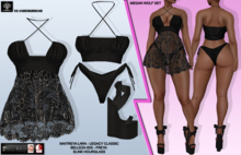 **MEGAN WOLF BLACK RISQUE STYLE COMPLET OUTFIT** (WEAR)