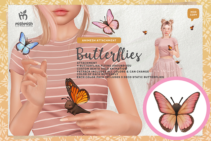 MishMish - Peach Butterflies - Attachment [Boxed]