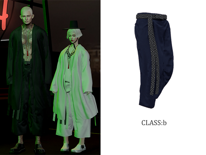 CLASS:b / Vics Wide Pants / Navy