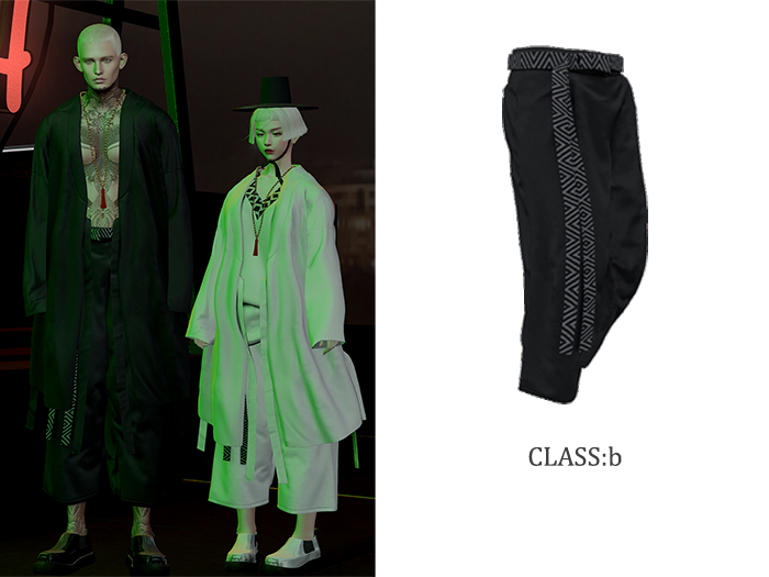CLASS:b / Vics Wide Pants / Black