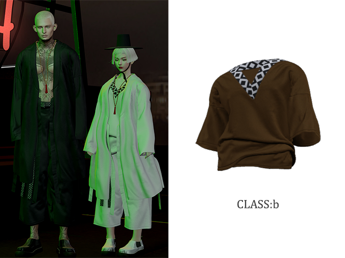 CLASS:b / Vics T-shirts / Brown