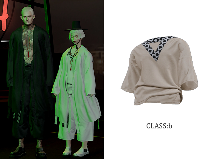 CLASS:b / Vics T-shirts / Beige