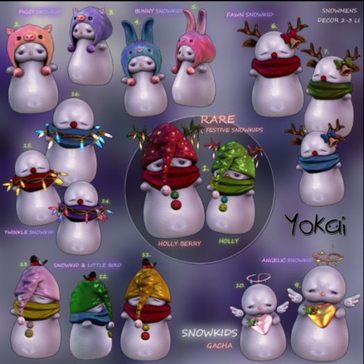 1.YOKAI - SnowKids - Festive SnowKids - RARE