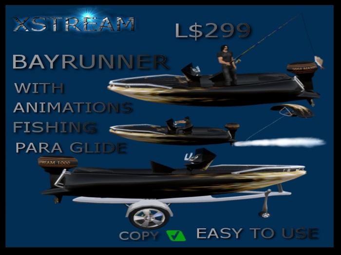 XSTREAM BOAT BLACK FLAME BAYRUNNER PACK