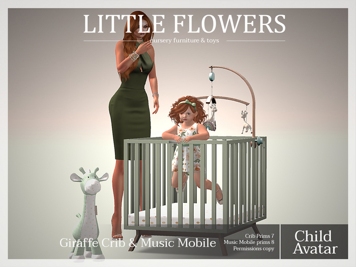 Giraffe Crib & Music Mobile