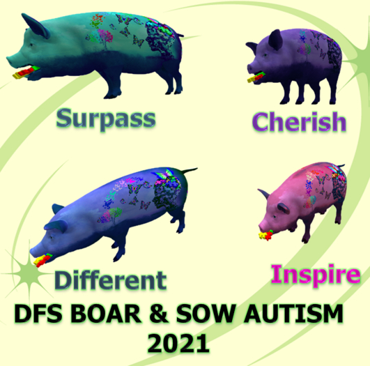 DFS BOAR & SOW AUTISM 2021 SET OF 2