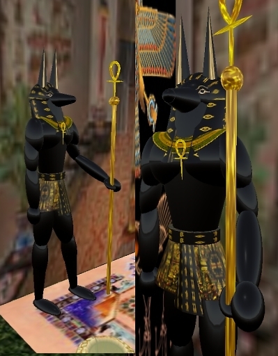 anubis onyx & gold statue copiable