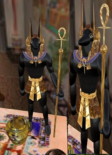anubis gold statue copiable