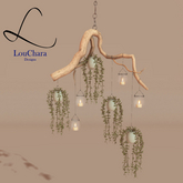 LouChara Fleur Hanging Plants and Candles
