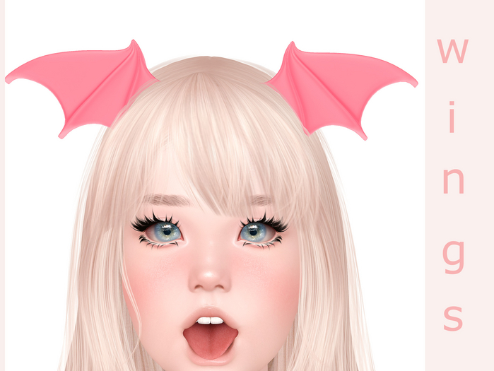 Kawaii wings for head RED SHADES